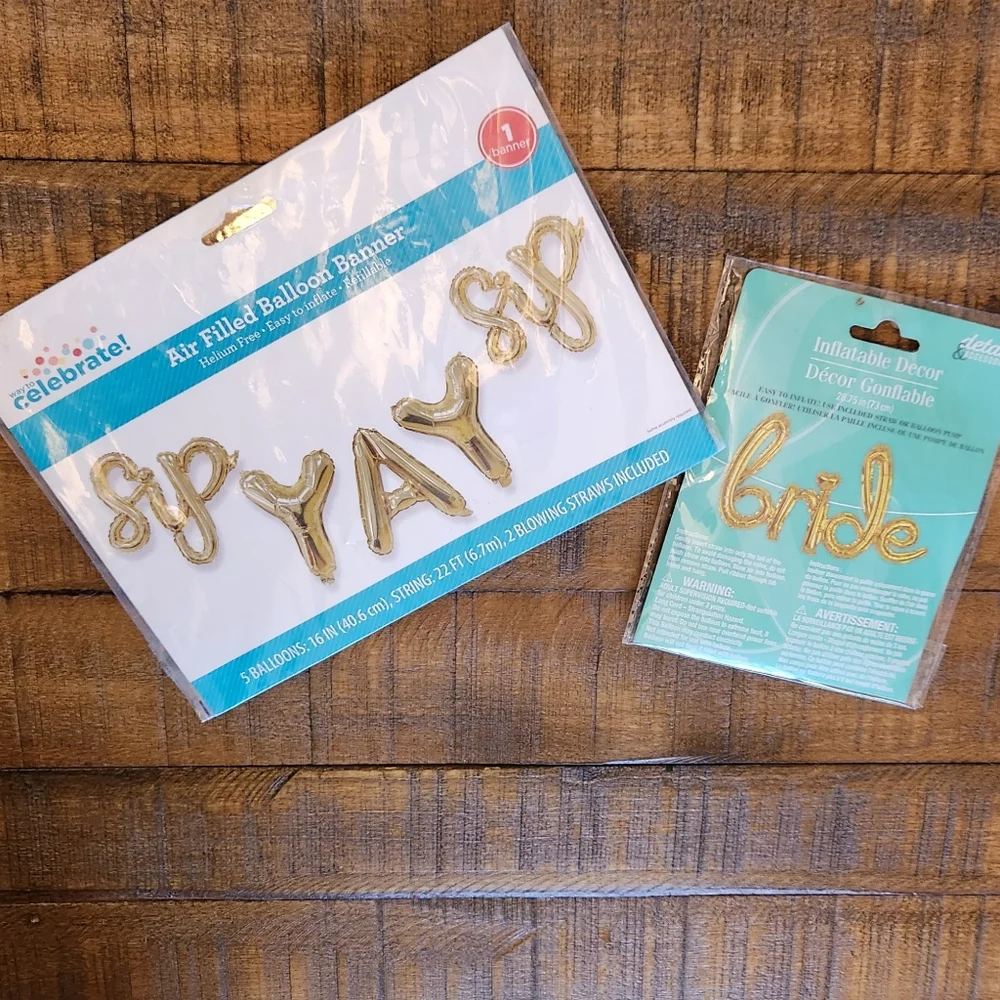 Bridal / Bachelorette Gold Balloons
